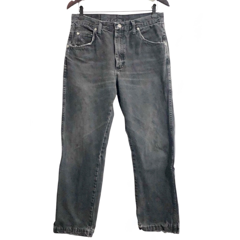 Wrangler distressed mom jeans.